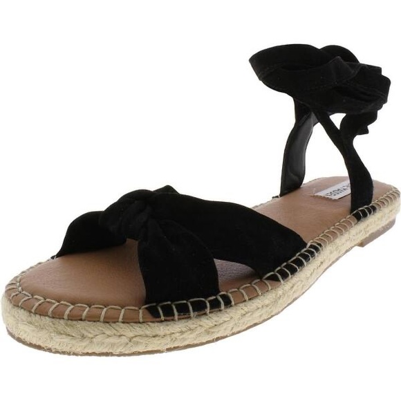 Steve Madden Shoes - Steve Madden Elise Suede Espadrille Sandals Black